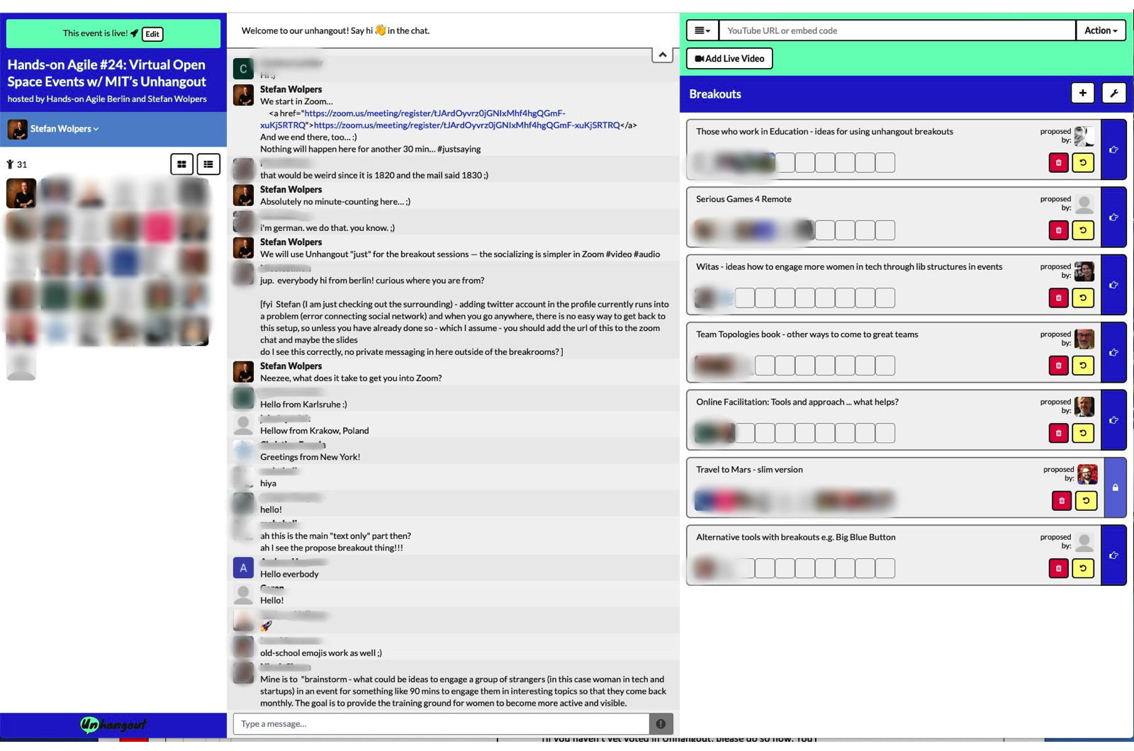 Using Unhangout to Host a Virtual Barcamp or Open Space — Hands-on Agile #24 — Berlin Product People GmbH