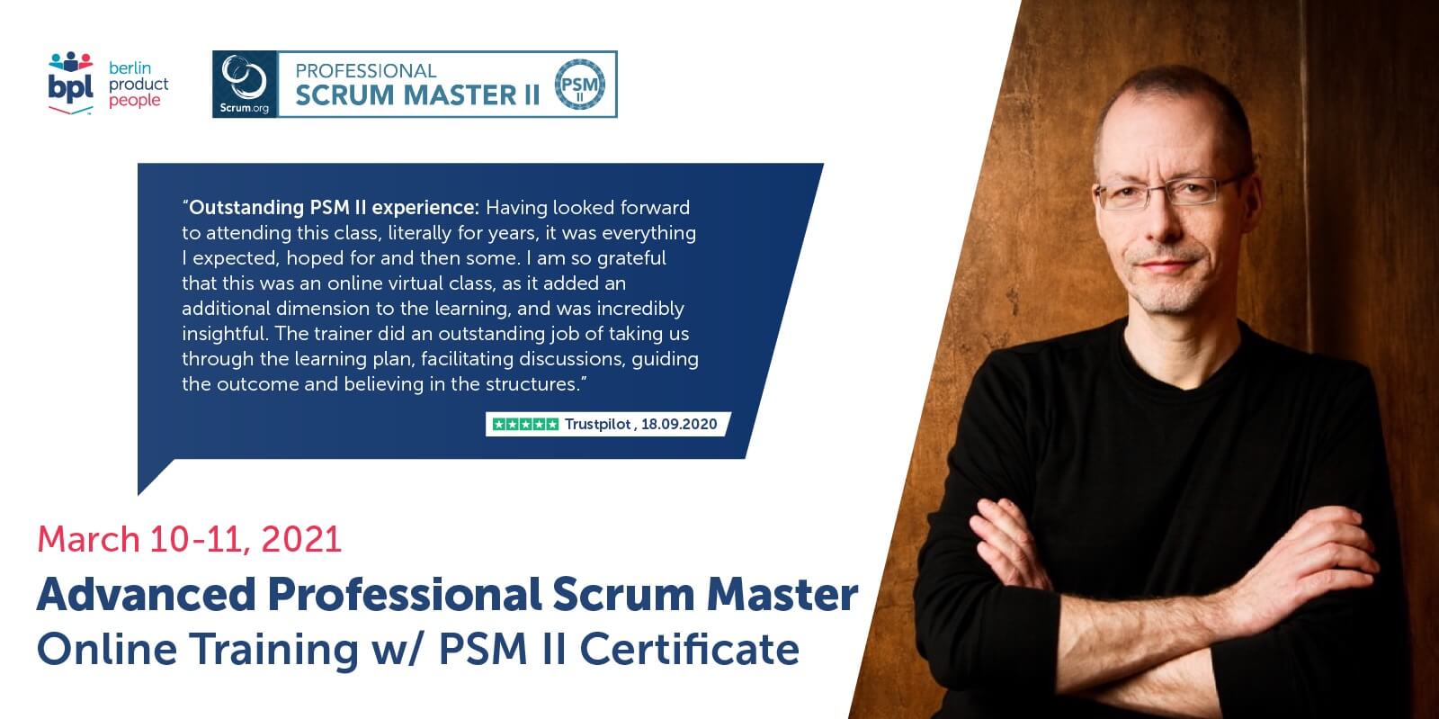 Advanced Professional Scrum Master Online Training w/ PSM II Certificate — March 10-11, 2021 — Berlin Product People GmbH