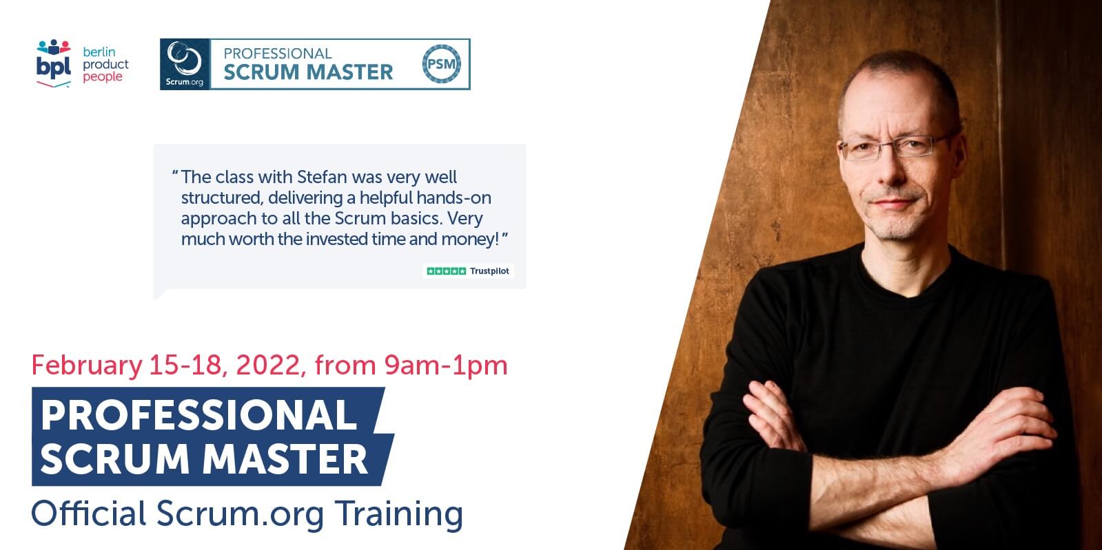 Professional Scrum Master Online Training w/ PSM I Certificate: February 15-18, 2021 — Berlin Product People GmbH