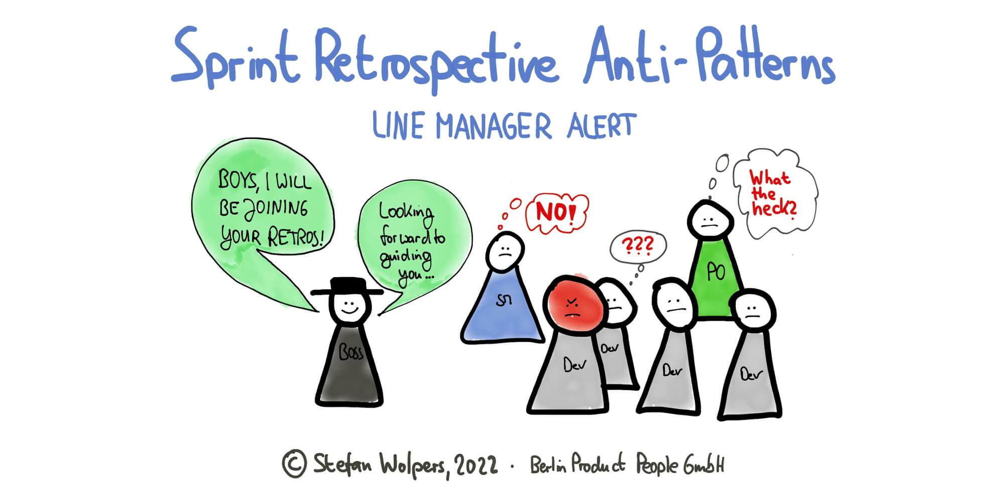 Sprint Retrospective Anti-Patterns — Line Manager Alert — Scrum Anti-Patterns Guide — Berlin Product People GmbH