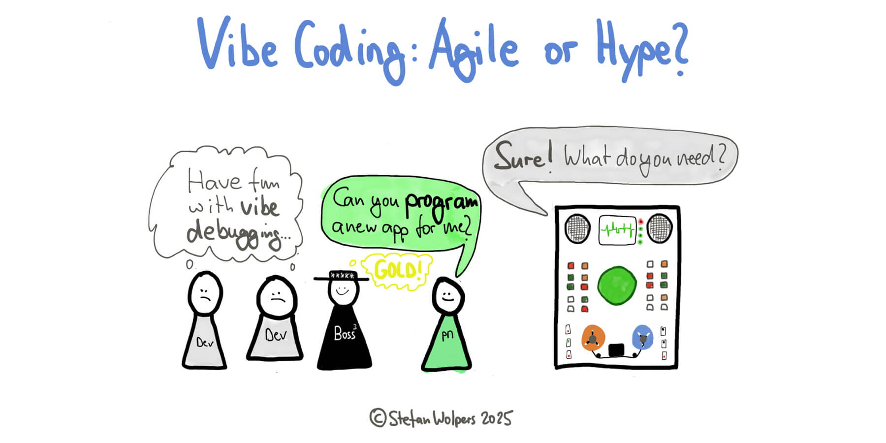 Vibe Coding: Learn how it can enhance agile practices and empower non-technical entrepreneurs, but beware of its issues — Berlin-Product-People.com