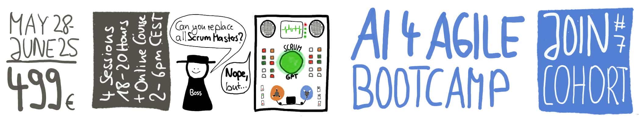 AI for Agile BootCamp #7: Boost Your Agile Career w/ Artificial Intelligence from May 28 to June 25, 2026 — Berlin-Product-People.com
