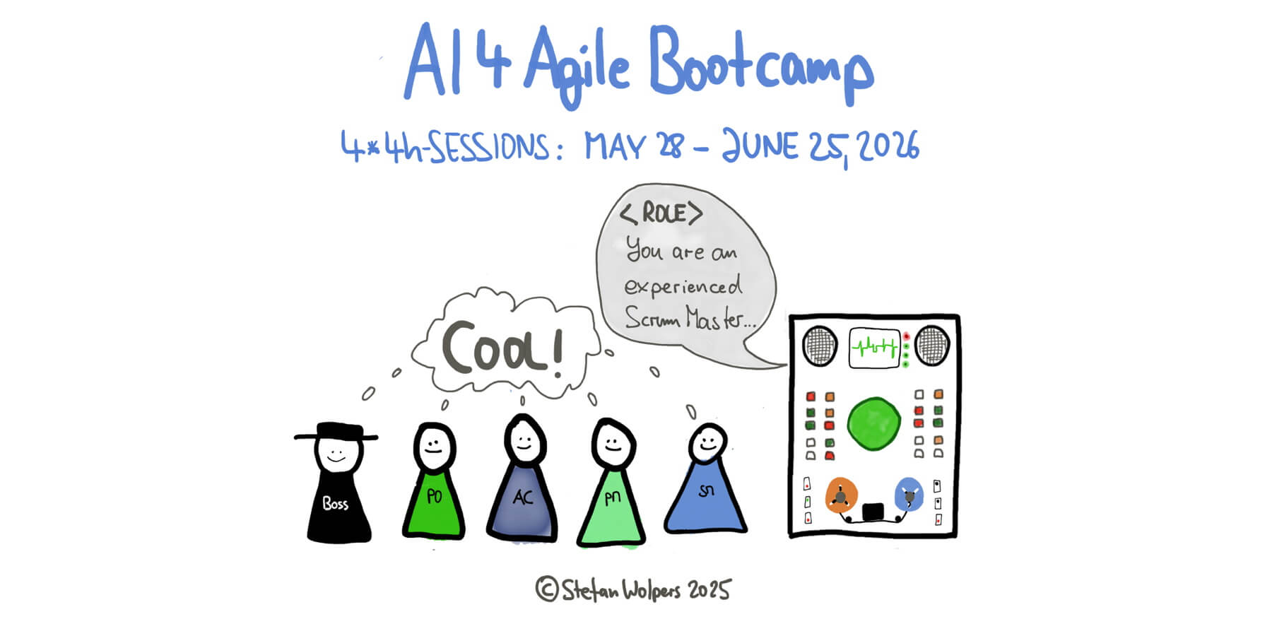 AI for Agile BootCamp #7: Boost Your Agile Career w/ Artificial Intelligence from May 28 to June 25, 2026 — Berlin-Product-People.com